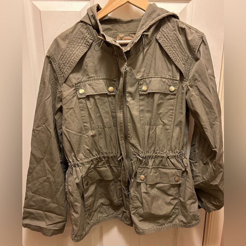 Michael Kors Army Green Lightweight Jacket Sz S - Picture 1 of 13